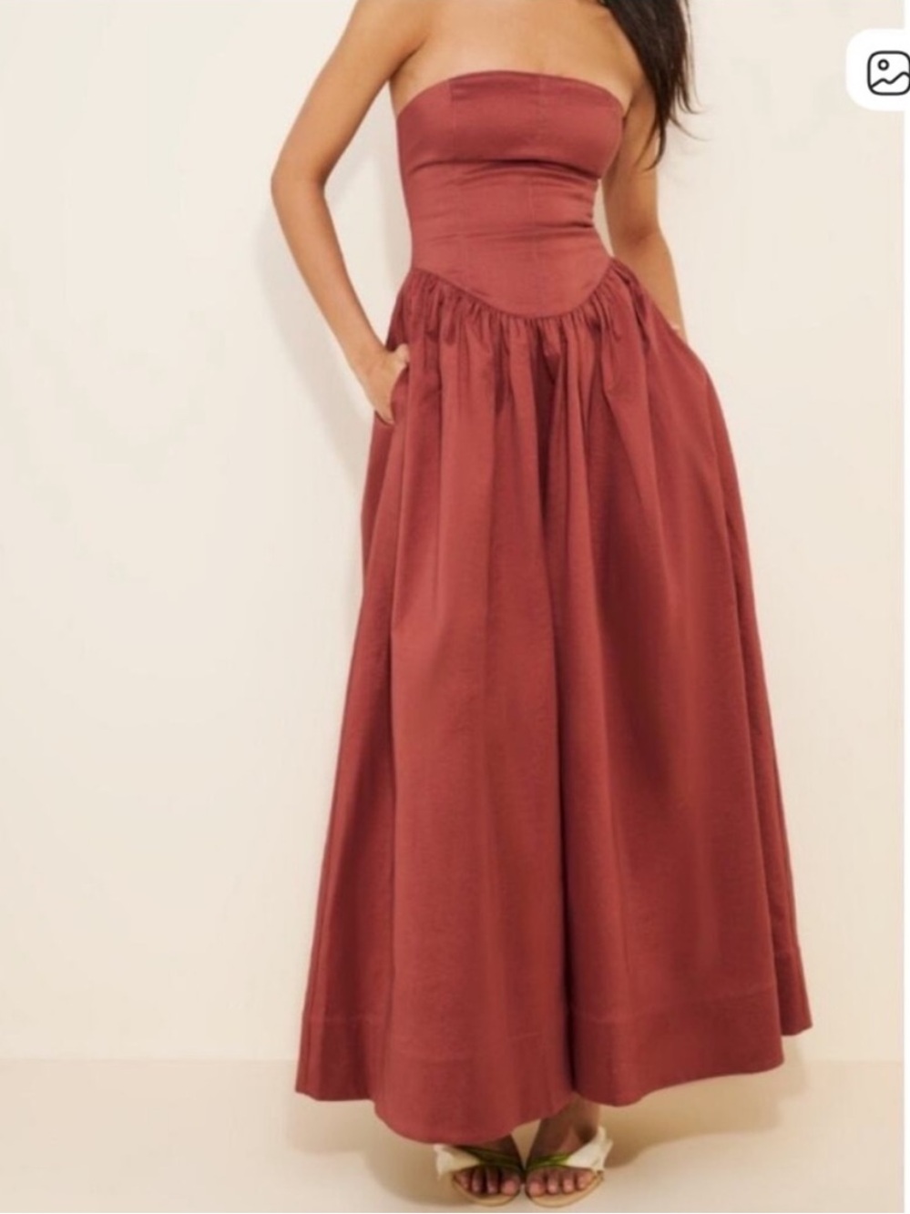 Hansen and Gretel Audrey Pinot Elegant Rust Maxi Gown
